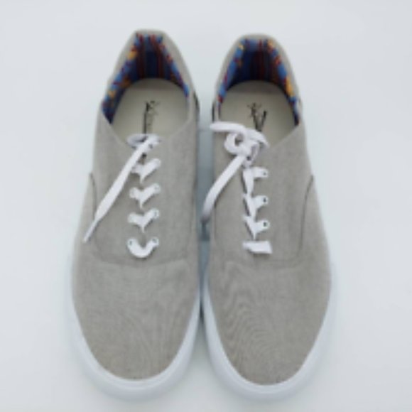 Departwest Mens Ballas Sneakers Gray White Low Top Lace Up Round Toe 10M - Picture 4 of 10
